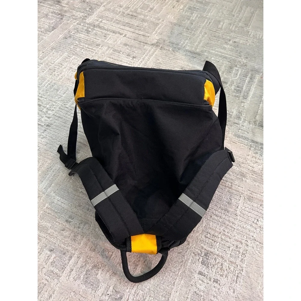 NGG Swiss Edition Backpack Black Yellow Lunch Box Cooler Travel‎ Daypack Bag